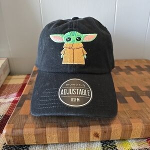 New Black Adjustable Hat with Star Wars Green Character Baby Yoda Embroidery